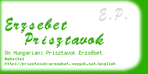 erzsebet prisztavok business card